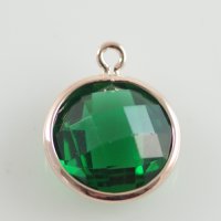 (image for) Birthstone Charms - May Emerald- Rose Gold