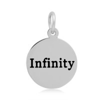 (image for) Small 16*24mm Stainless Steel Charm - Round Infinity