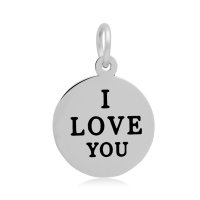 (image for) A&A Add A Charms Stainless - I Love You Round
