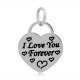 (image for) 17*25mm Small Stainless Steel Heart Charm - I Love You Forever