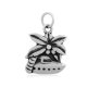 (image for) 17*26mm Medium Stainless Steel Palm Charm - Tropical Cruise Boat