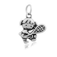 (image for) Small 17*24mm Stainless Steel Charm - Tennis