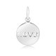 (image for) 12*20mm Small Stainless Steel Charm - Love