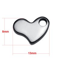 (image for) Small Stainless Steel Charm 08*13mm - Heart