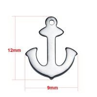 (image for) Small Stainless Steel Charm 09*12mm - Anchor