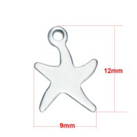 (image for) Small Stainless Steel Charm 09*12mm - Star Fish