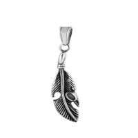 (image for) X Large Stainless Steel Charm 07*44mm - Feather