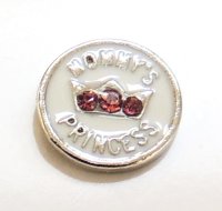 (image for) Memory Locket Charms Mommy's Princess White & Red Crown