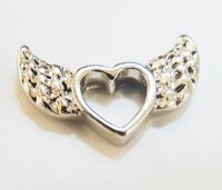 (image for) Memory Locket Charms Heart with Wings Silver