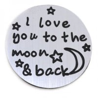 (image for) Memory Locket Plates I Love you to the moon & back