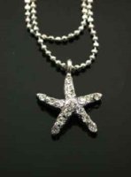 (image for) Star Fish Anklet Double Chain - Clear & Small