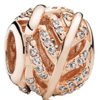 (image for) Charm 925 - Rose Gold Fancy Feathers