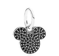 (image for) Charm 925 - Dangle Black Pave Mouse