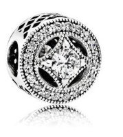 (image for) Charm 925 - Silver Vintage Allure Clear CZ