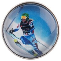(image for) Snap Glass Jewelry - Sports Skiing