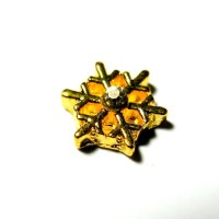 (image for) Memory Locket Charms Holiday Snowflake - Gold