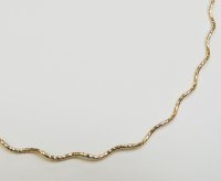 (image for) 925 Sterling Silver Crinkle Cut Chain - 18" Gold
