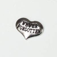 (image for) Memory Locket Charms Heart Never Forgotten Silver