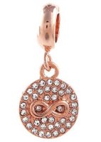 (image for) End Less Rhinestone Charms Drop - Infinity Circle Rose Gold