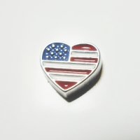 (image for) Memory Locket Charms Heart Flag Small