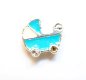 (image for) Memory Locket Charms Baby Buggy Blue