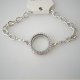 (image for) Bracelet Fashion Locket - 25MM Silver & CZ Accents Medium