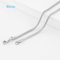 (image for) Stainless Steel Snake Chain - 18" Silver Tone Anti Tarnish 2.5mm