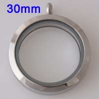 (image for) Large Stainless Steel Locket - 30MM - Silver