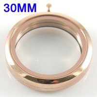 (image for) Large Stainless Steel Locket - 30MM - Rose Gold
