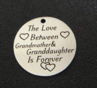 (image for) Medium 25mm Stainless Steel Pendant - Love Between Grandmother..