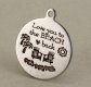 (image for) Medium 20MM Quotes Stainless Steel Pendant - I Love You