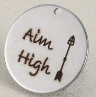 (image for) Quotes Stainless Steel Pendant - Aim High