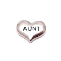 (image for) Memory Locket Charms Heart Aunt Silver