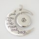 (image for) Snap Jewelry Pendant - I love you to the moon and back