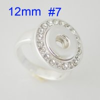 (image for) Mini Snap 12mm - Ring Size 7 Crystal Halo