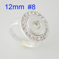 (image for) Mini Snap 12mm - Ring Size 8 Crystal Halo
