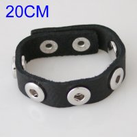 (image for) Mini Snap 12mm - Bracelet Soft Leather Black