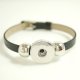 (image for) Snap Jewelry Leather Belt Bracelet - Black XS to L