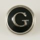 (image for) Snap Jewelry Alphabet Letter G - Black Enamel