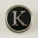 (image for) Snap Jewelry Alphabet Letter K - Black Enamel