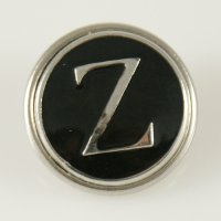 (image for) Snap Jewelry Alphabet Letter Z - Black Enamel