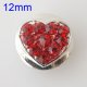 (image for) Mini Snap 12mm - Rhinestone Heart Red