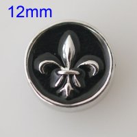 (image for) Mini Snap 12mm - Enamel Fleur De Lis