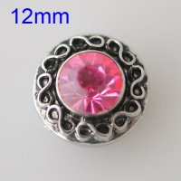(image for) Mini Snap 12mm - Rhinestone Faceted Pink