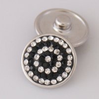 (image for) Snap Jewelry Crystal - Bulls Eye - Black And Clear
