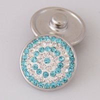 (image for) Snap Jewelry Crystal - Bulls Eyes Light Blue & Clear