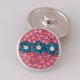 (image for) Snap Jewelry Crystal - Flower - Pink and Teal