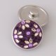 (image for) Snap Jewelry Crystal - Flower - Purple with Daisy