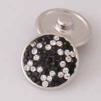 (image for) Snap Jewelry Crystal - Star Black & White