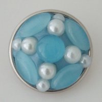 (image for) Snap Jewelry Pearl - Light Blue & White